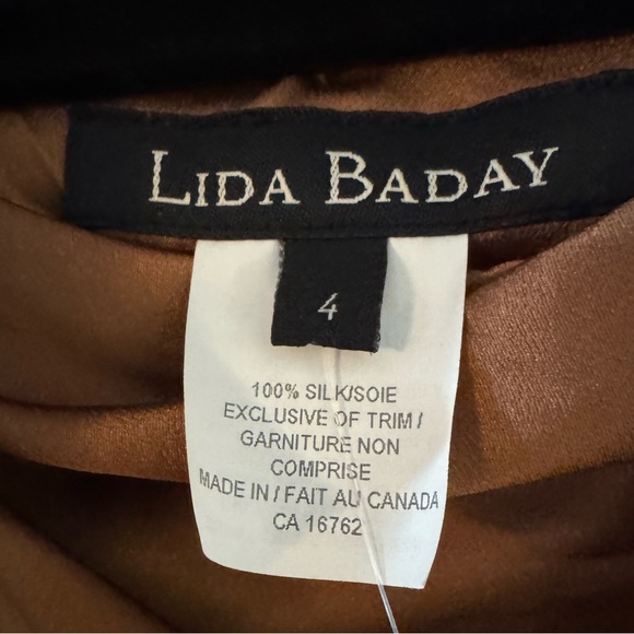 Lida Baday Brownish silk  Cowl Neck Top - Picture 6 of 6